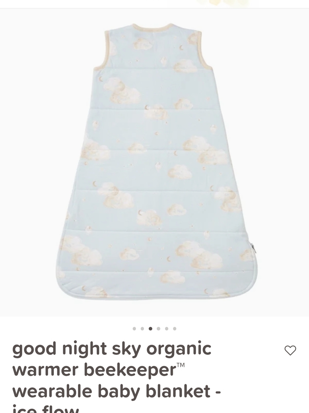 Burts Bees Baby Sleep Sack - Quilted 1.5 Tog - NWOT